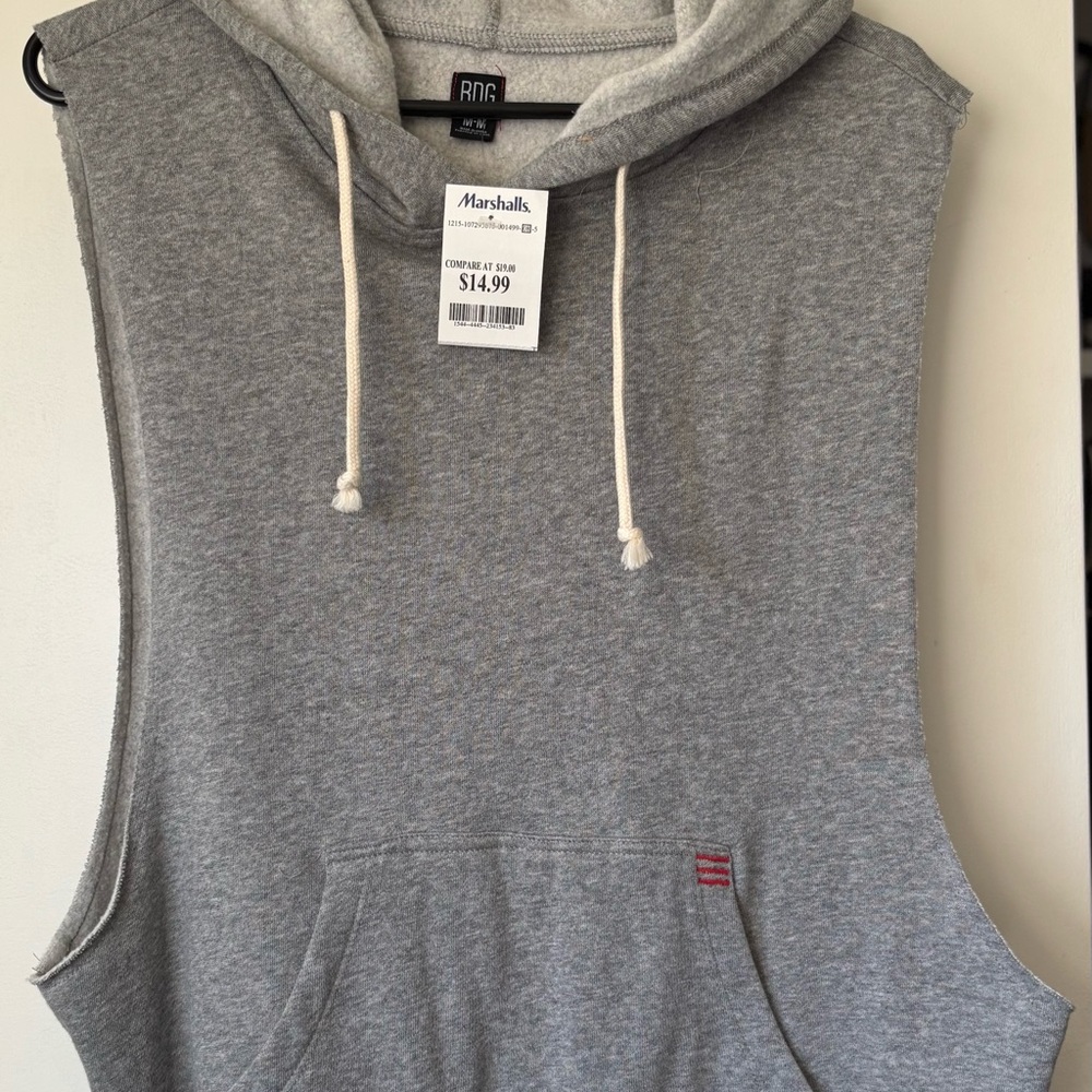RAG & Bone Gray Sleeveless Hoodie - Picture 1 of 1